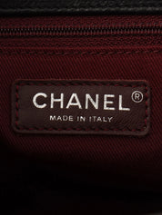 2011 CC Mark Stitch Chain Tote Bag, Black