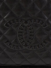2011 CC Mark Stitch Chain Tote Bag, Black