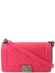 2014年頃製 ボーイシャネルチェーンショルダーバッグ ピンク