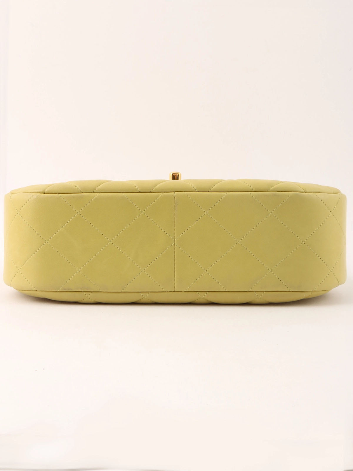 1997 CC Turnlock Chain Handbag in Yellow Green