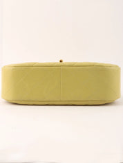 1997 CC Turnlock Chain Handbag in Yellow Green