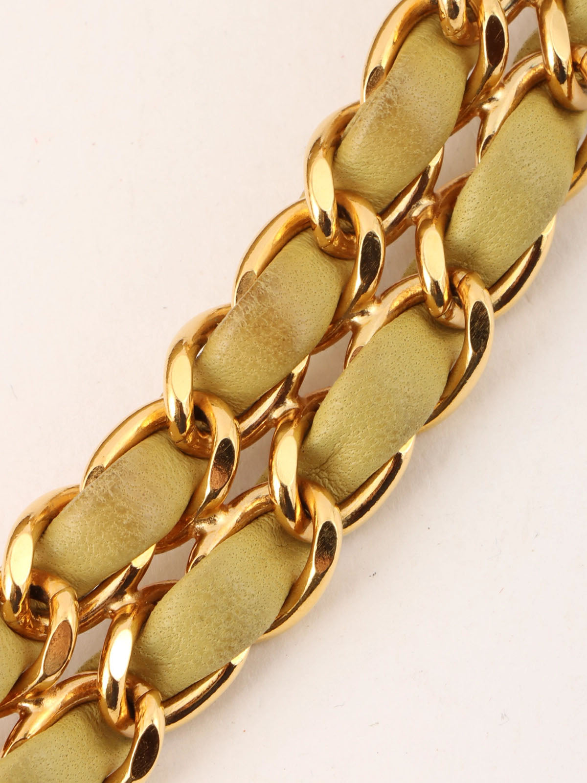 1997年頃製 CCターンロックチェーンハンドバッグ イエローグリーン