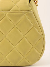 1997 CC Turnlock Chain Handbag in Yellow Green