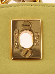 1997 CC Turnlock Chain Handbag in Yellow Green