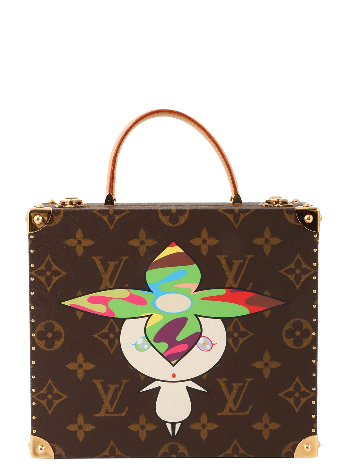 Takashi Murakami Collaboration Monogram Flower Hatman Jewelry Box, Brown/Multi