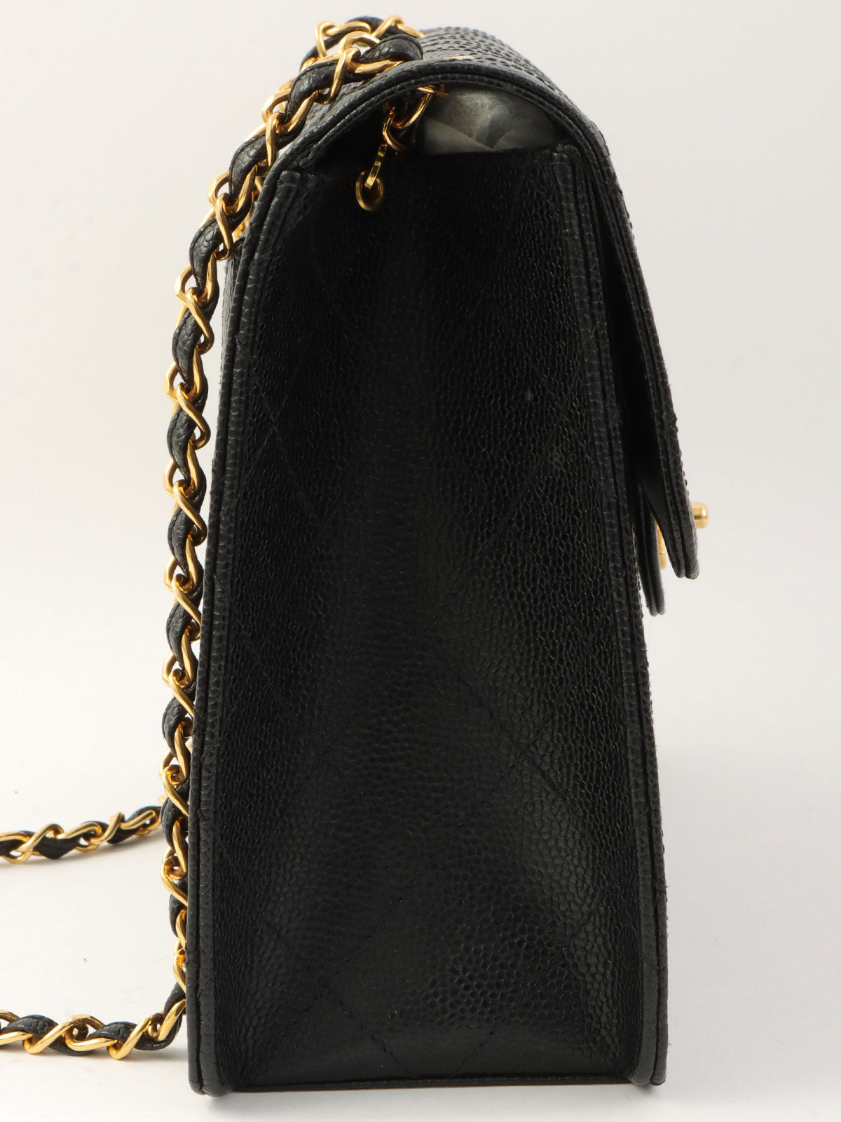 1998年頃製 マトラッセステッチCCターンロックチェーンショルダーバッグ ブラック