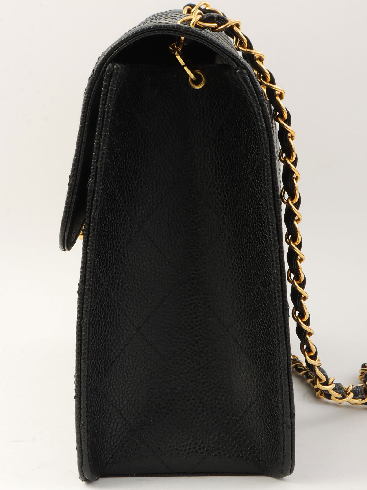 1998年頃製 マトラッセステッチCCターンロックチェーンショルダーバッグ ブラック