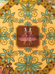 Carré 90 Joies d' Hiver Pattern Scarf Brown/Multi