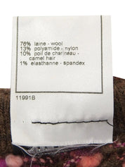 2001 Camellia COCO logo cardigan in brown/pink