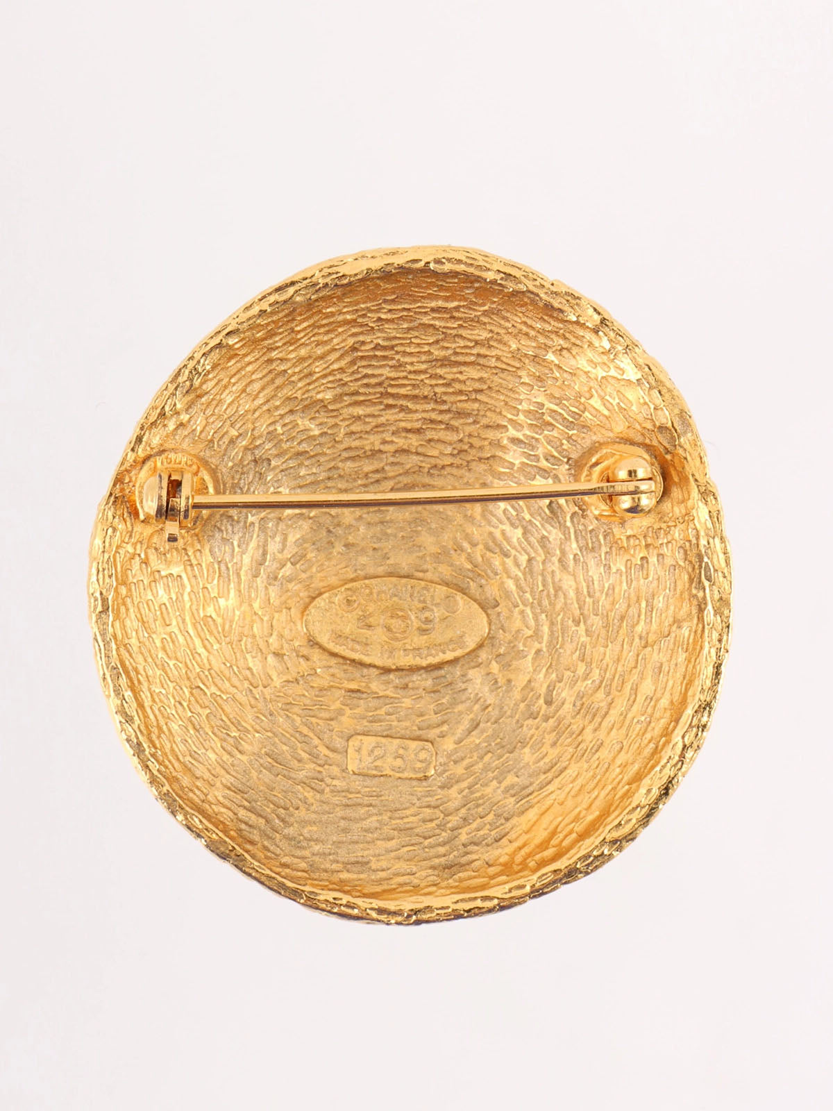 1994年製　ラウンドCCマークブローチ　ゴールド