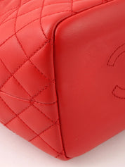 2014 Matelasse Stitch CC Mark Charm 2-Way Bag Red
