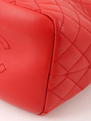 2014 Matelasse Stitch CC Mark Charm 2-Way Bag Red