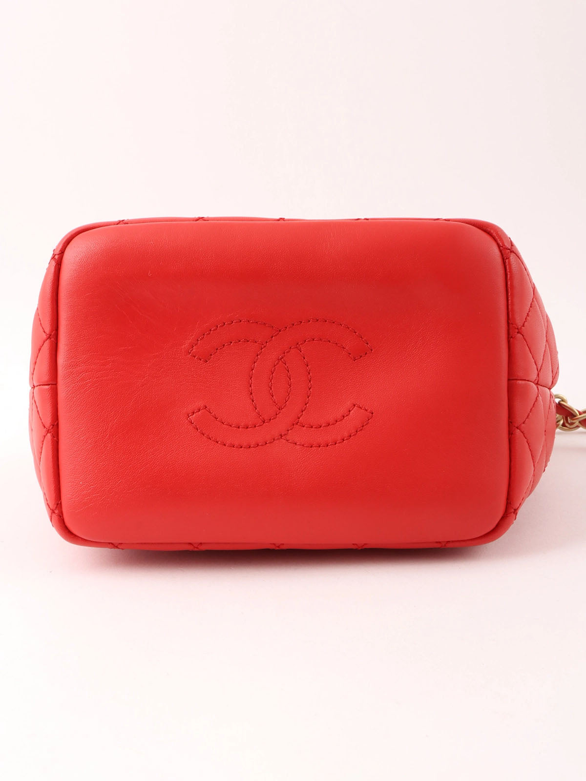 2014 Matelasse Stitch CC Mark Charm 2-Way Bag Red