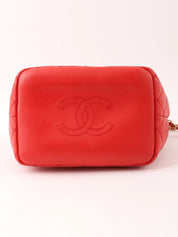 2014 Matelasse Stitch CC Mark Charm 2-Way Bag Red