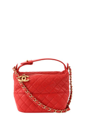 2014 Matelasse Stitch CC Mark Charm 2-Way Bag Red