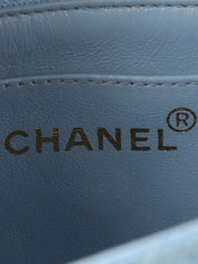 1995年頃製 キャビアスキンダイアナフラップチェーンバッグ25cm ライトブルー