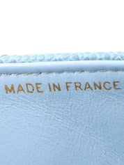 1995年頃製　キャビアスキンダイアナフラップチェーンバッグ25cm　ライトブルー