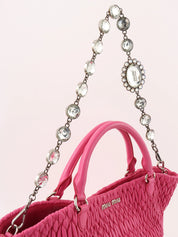 Crystal Matelasse 2-way Bag, Pink