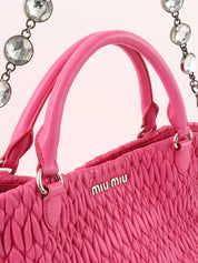 Crystal Matelasse 2-way Bag, Pink