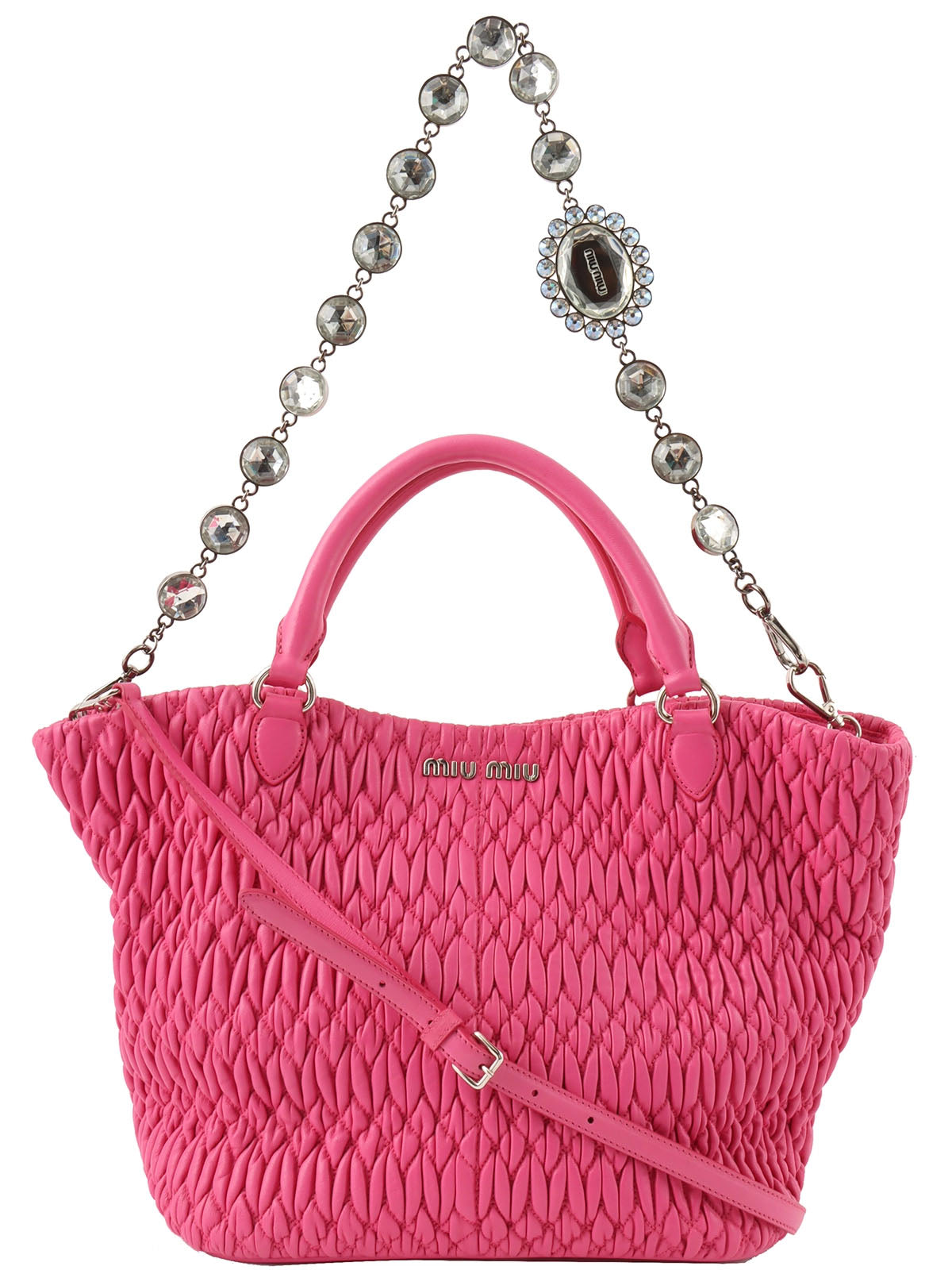 Crystal Matelasse 2-way Bag, Pink
