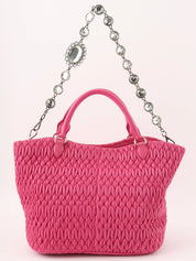 Crystal Matelasse 2-way Bag, Pink