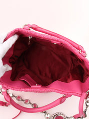 Crystal Matelasse 2-way Bag, Pink