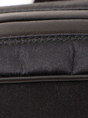 1997年頃製 シルクサテンカメリアステッチリボンショルダーバック ブラック