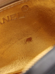 1997年頃製 シルクサテンカメリアステッチリボンショルダーバック ブラック