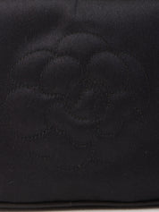 1997年頃製 シルクサテンカメリアステッチリボンショルダーバック ブラック