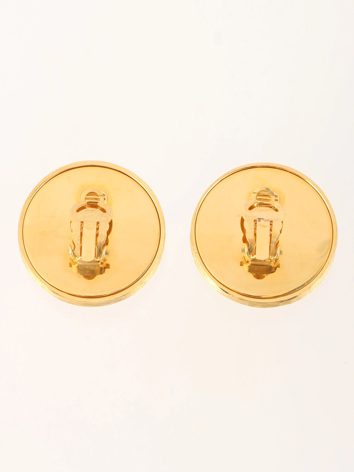 1993年製　ラウンドCCマークイヤリング　ゴールド