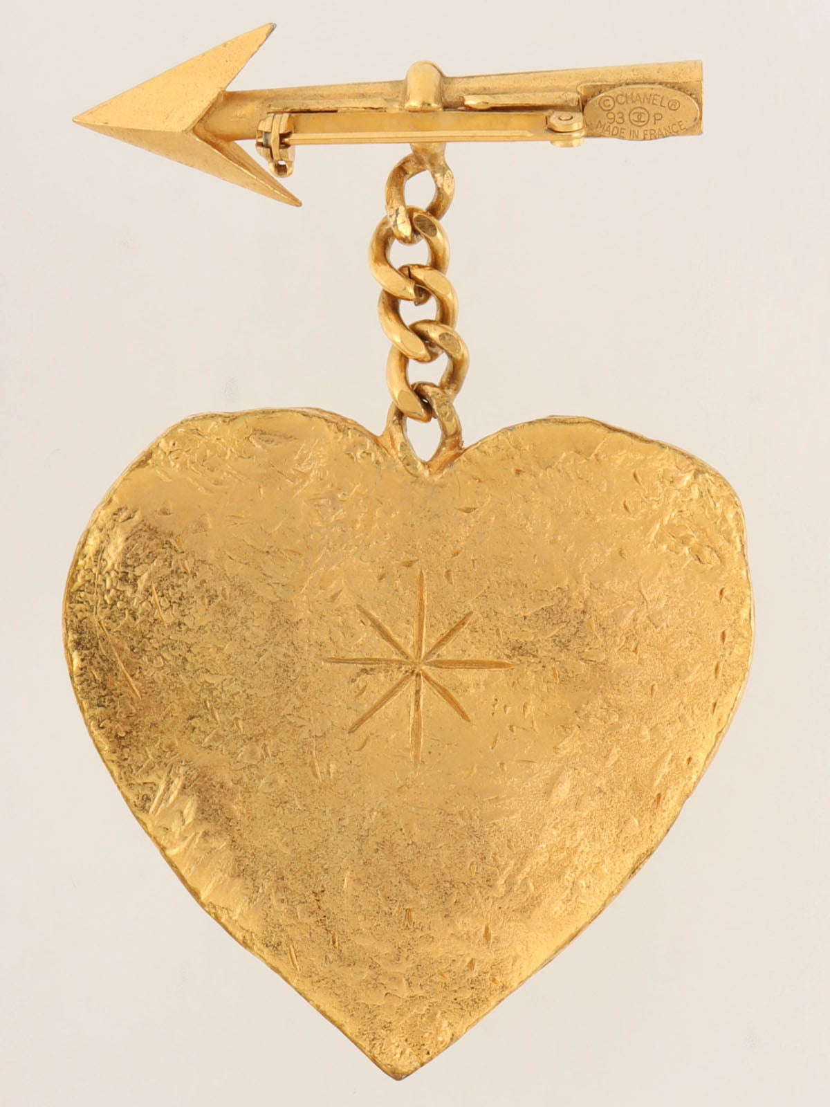 1993 Made Heart Arrow Brooch Gold