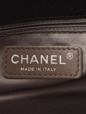 2009年頃製 キャビアスキンCCマークステッチチェーントートバッグ ブラック