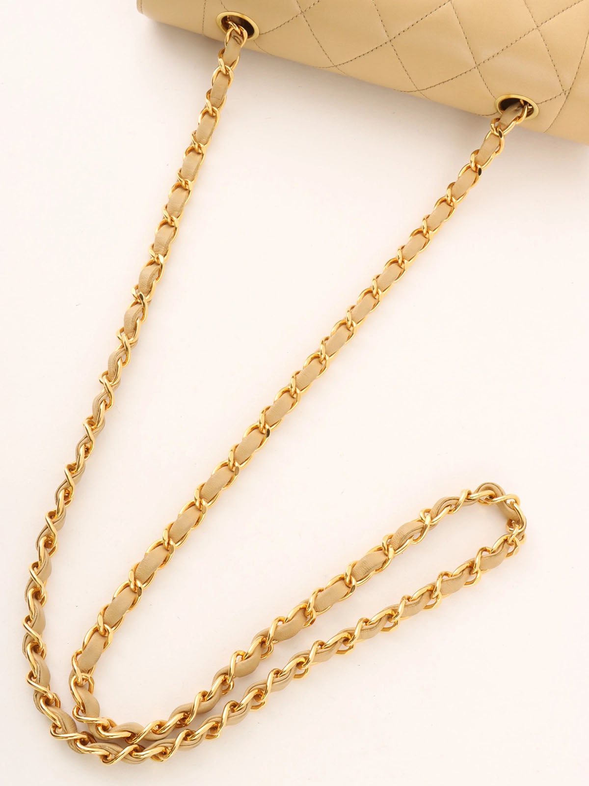 1992年頃製 ダイアナフラップチェーンバッグ22cm ベージュ