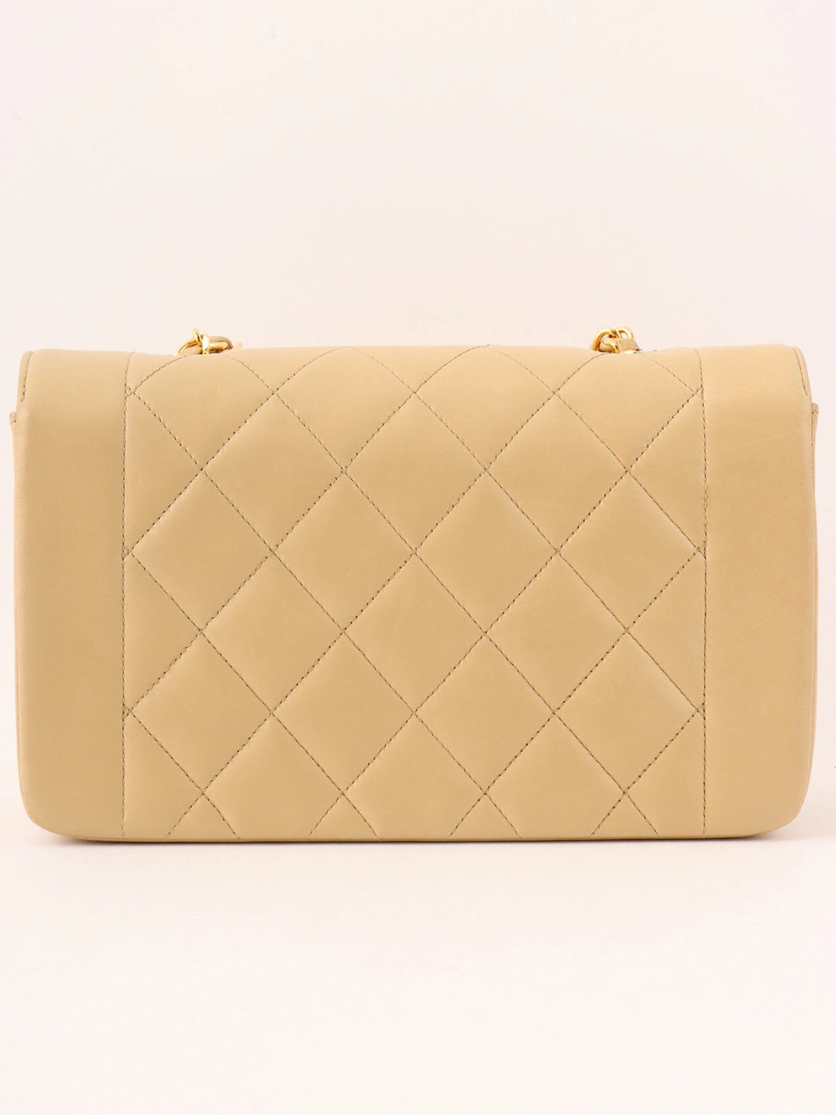 1992年頃製 ダイアナフラップチェーンバッグ22cm ベージュ