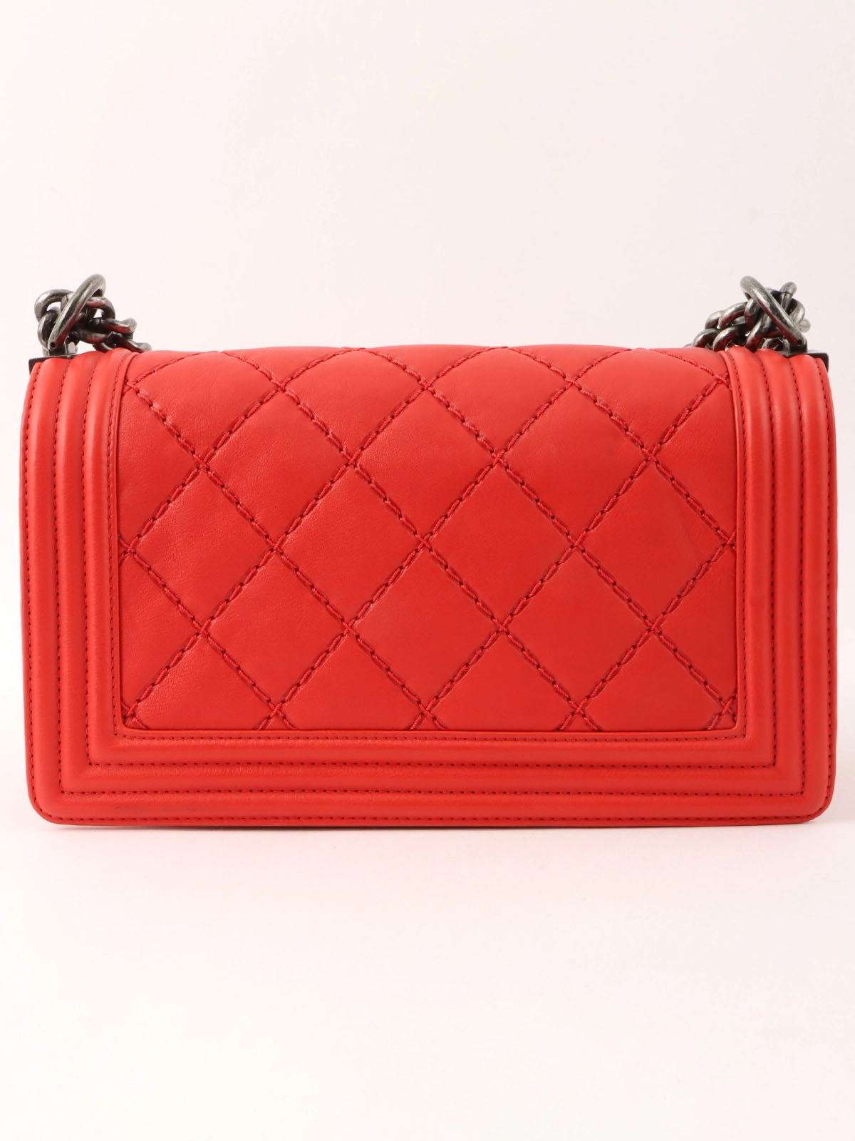 2014年頃製 ボーイシャネルチェーンショルダーバッグ レッド