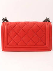 2014年頃製 ボーイシャネルチェーンショルダーバッグ レッド