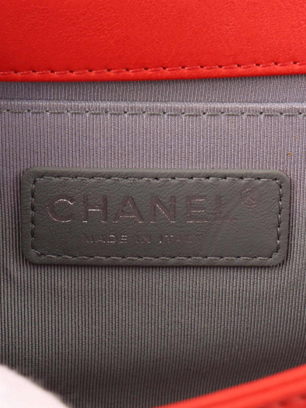 2014年頃製 ボーイシャネルチェーンショルダーバッグ レッド