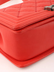 2014年頃製 ボーイシャネルチェーンショルダーバッグ レッド