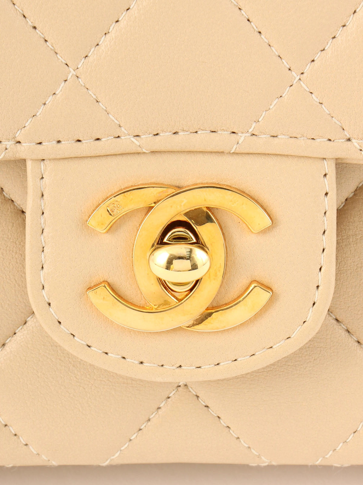 1995 Classic Flap Parent-Child Bag, Beige