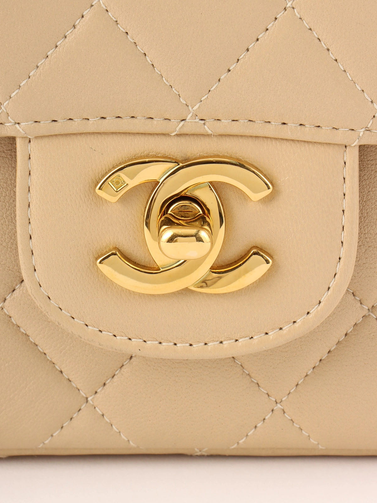 1995 Classic Flap Parent-Child Bag, Beige