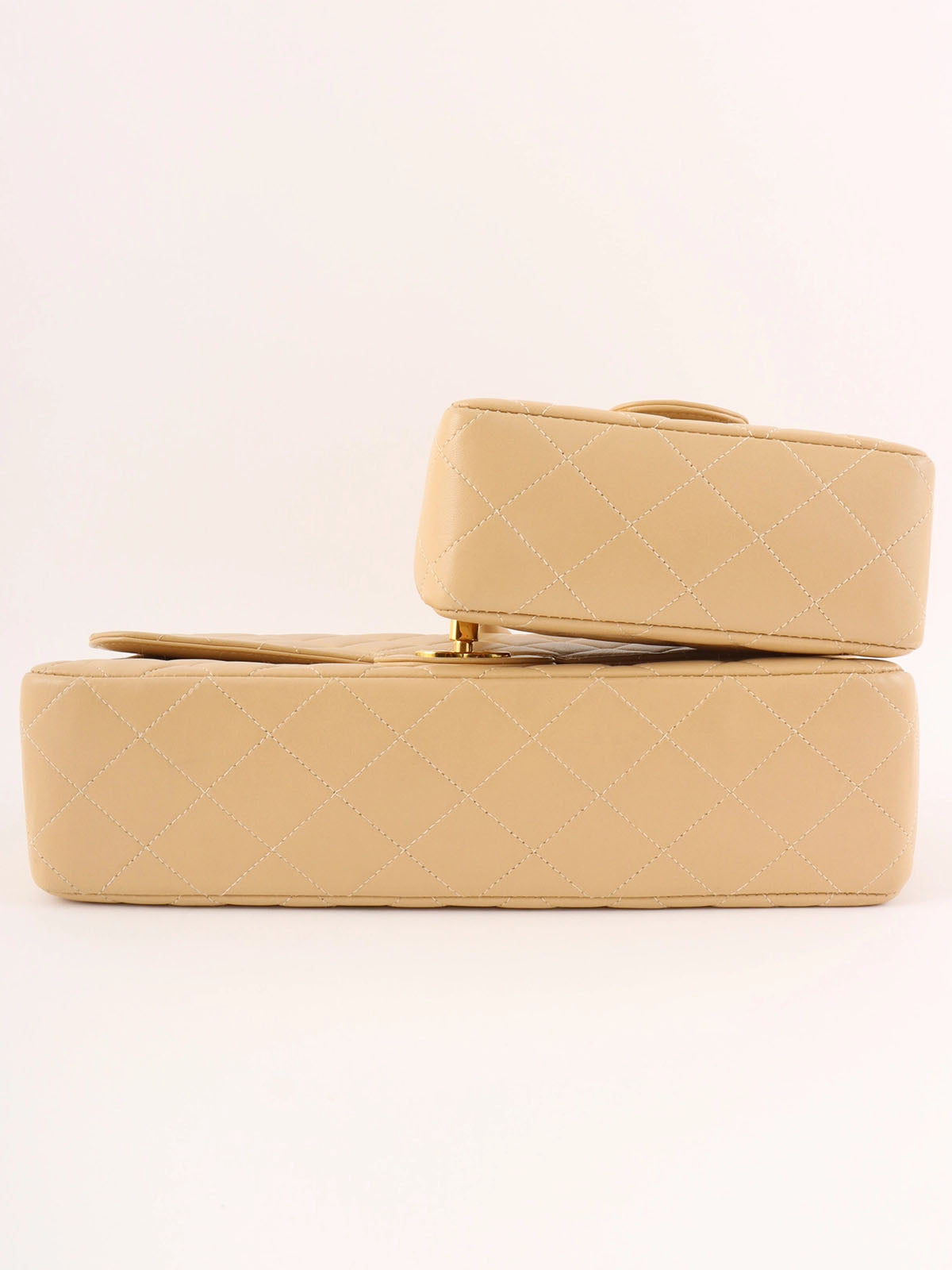 1995 Classic Flap Parent-Child Bag, Beige