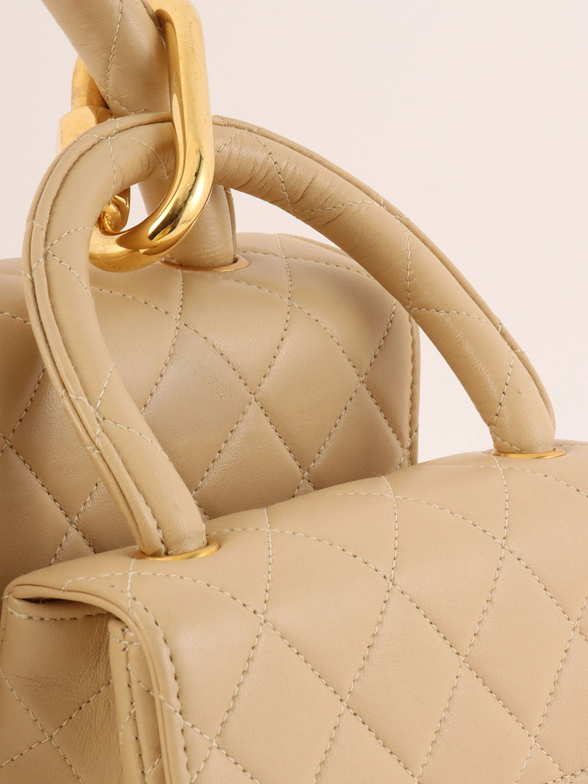1995 Classic Flap Parent-Child Bag, Beige