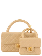 1995 Classic Flap Parent-Child Bag, Beige