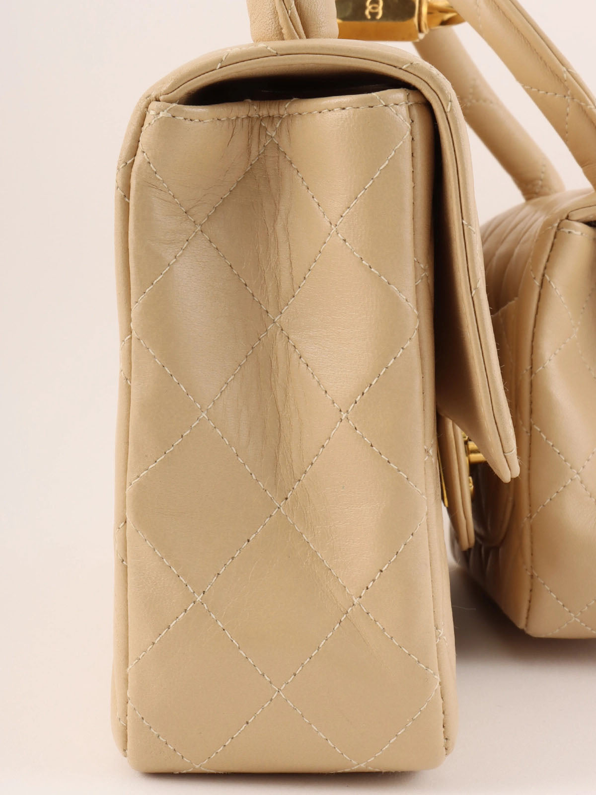 1995 Classic Flap Parent-Child Bag, Beige