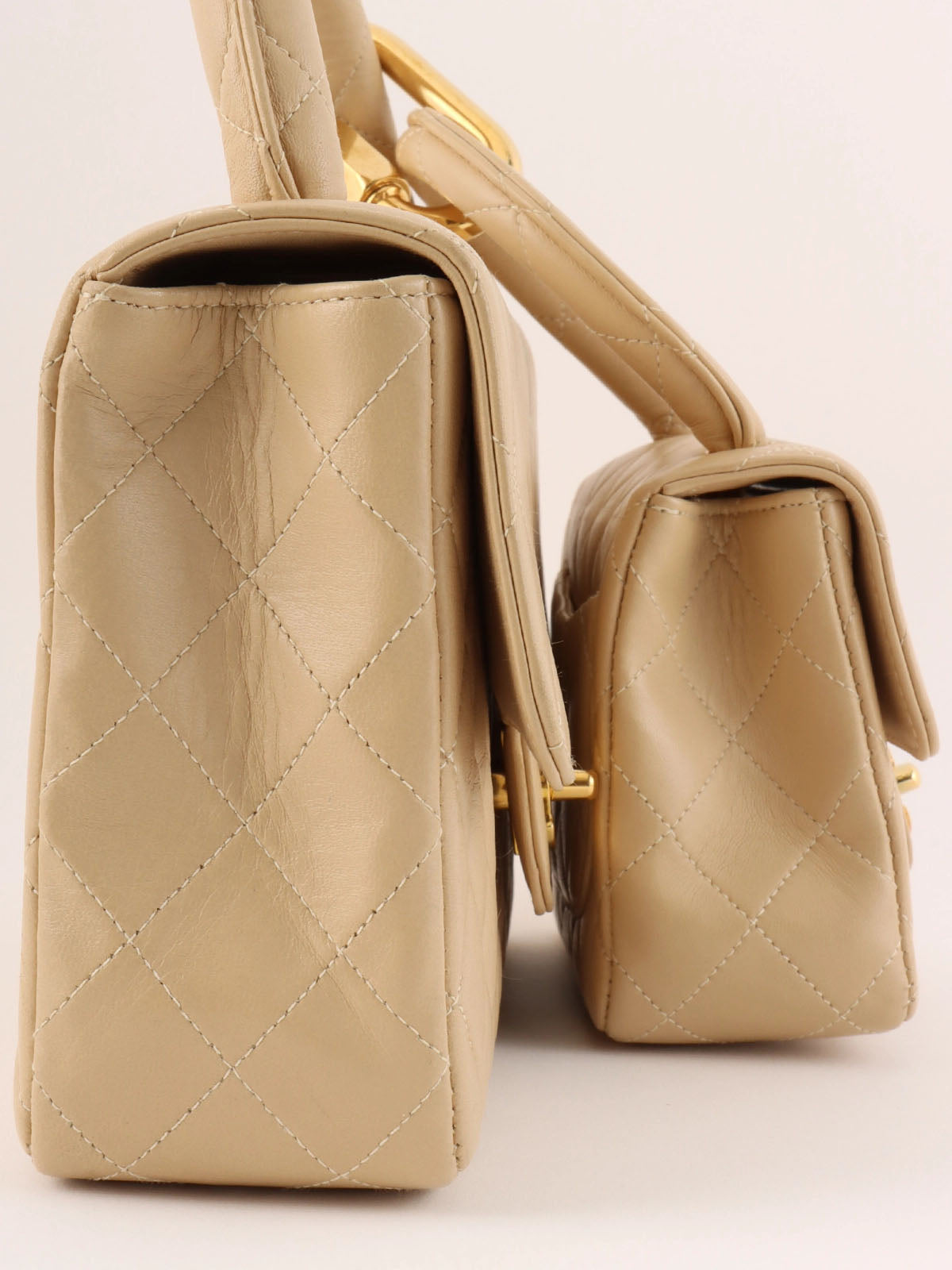 1995年頃製 クラシックフラップ親子バッグ ベージュ