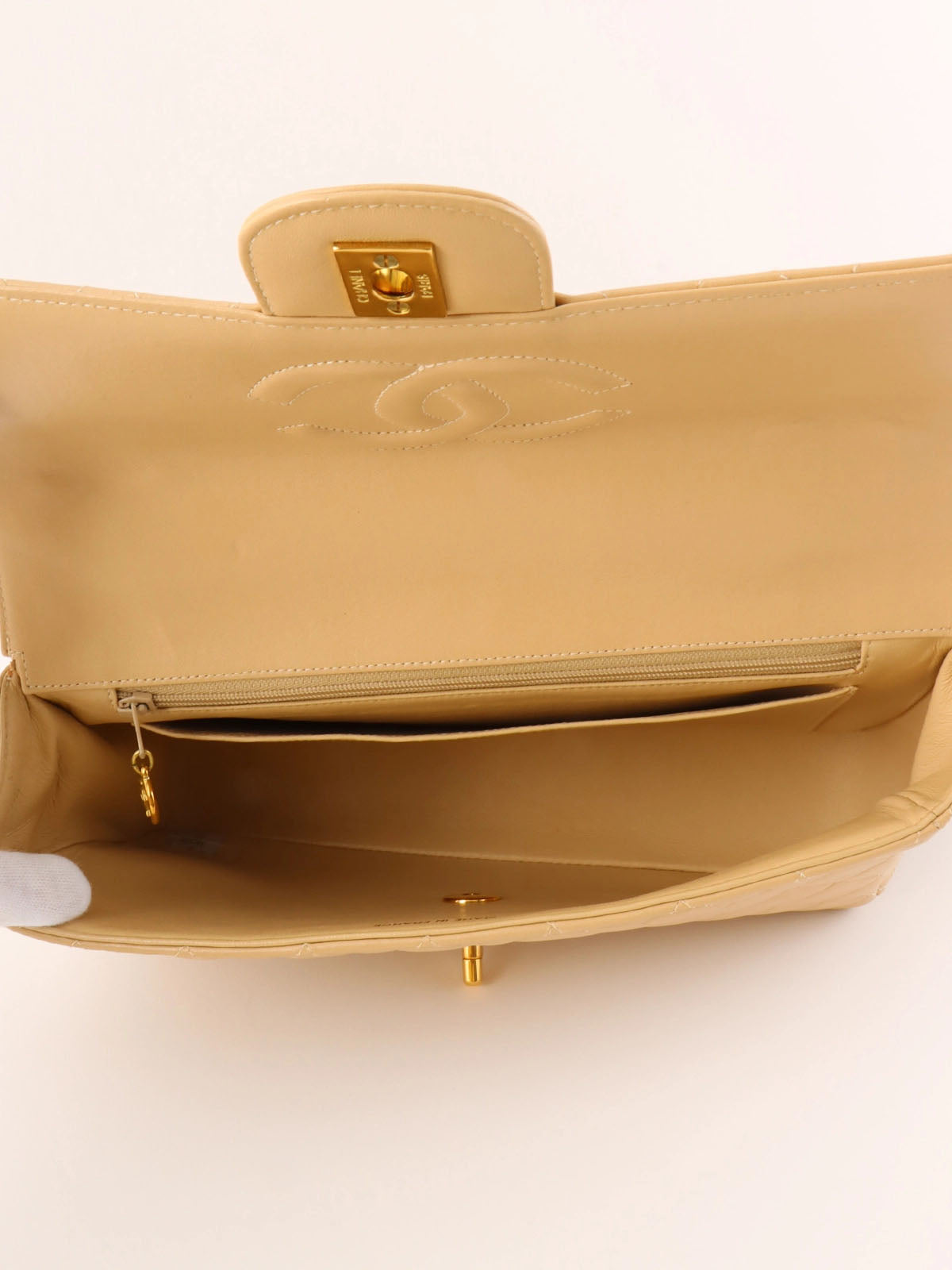 1995年頃製 クラシックフラップ親子バッグ ベージュ