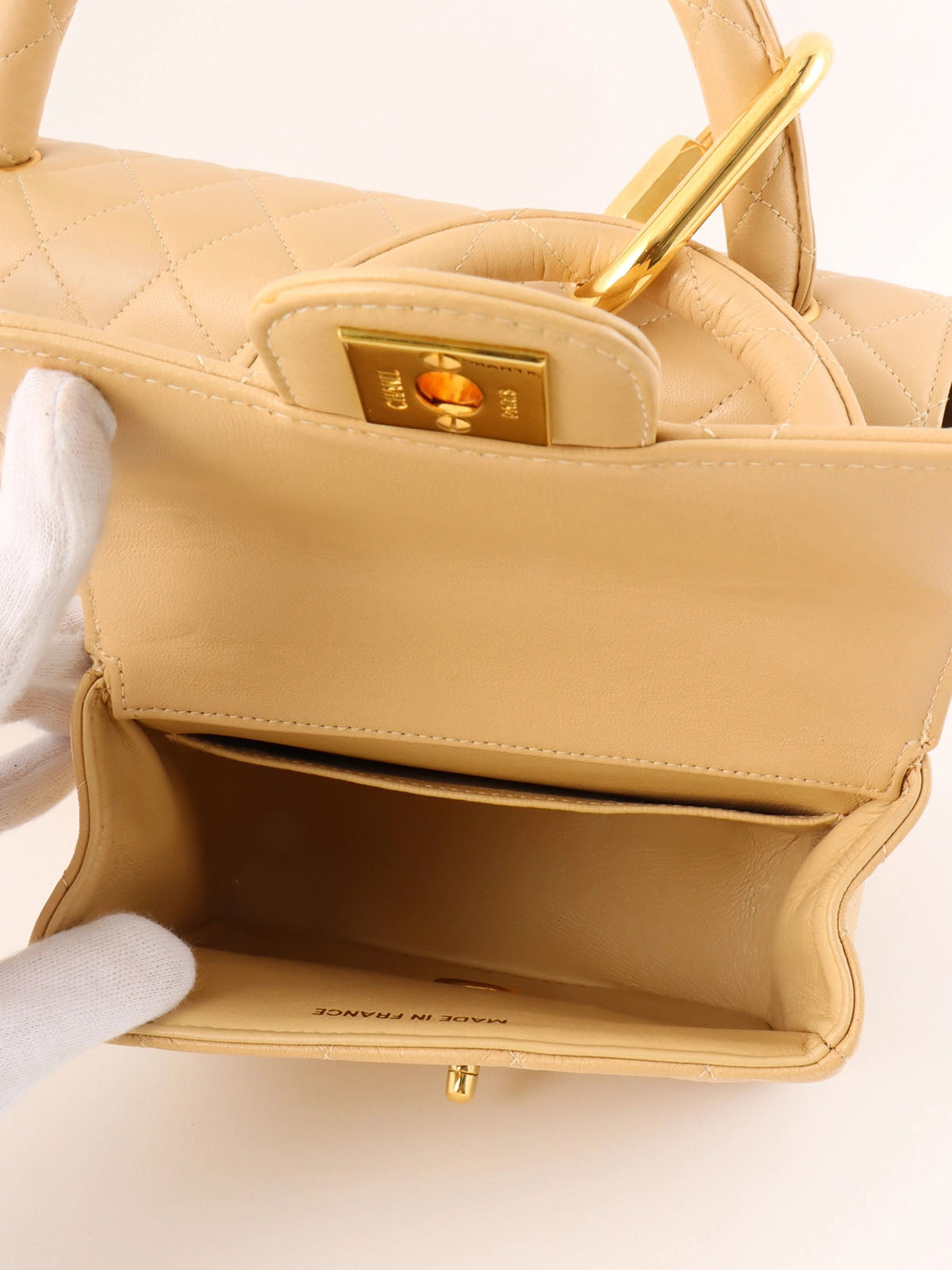 1995 Classic Flap Parent-Child Bag, Beige
