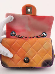 2014年頃製　フラワーパターンCCターンロックチェーンショルダーバッグミニ　マルチ