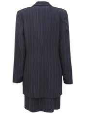 ストライプパターンセットアップ　ネイビー/ホワイト