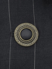 ストライプパターンセットアップ　ネイビー/ホワイト